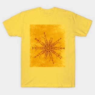 Smoke flowers on yellow texture T-Shirt